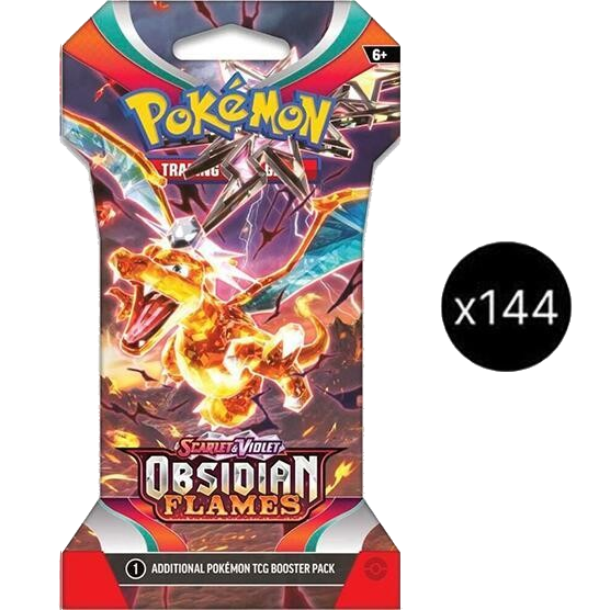 Obsidian Flames Sleeved Booster Pack Case