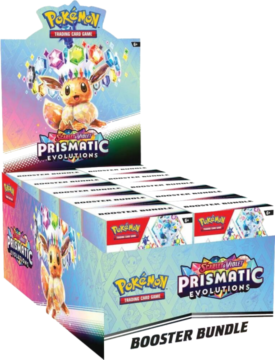 Prismatic Evolutions Booster Bundle Display
