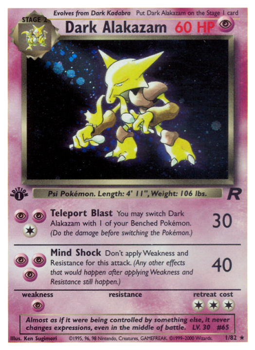 Dark Alakazam — Team Rocket 1/82